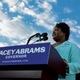 Georgia gubernatorial Democratic candidate Stacey Abrams speaks during a campaign rally on March 14, 2022, in Atlanta, Georgia.